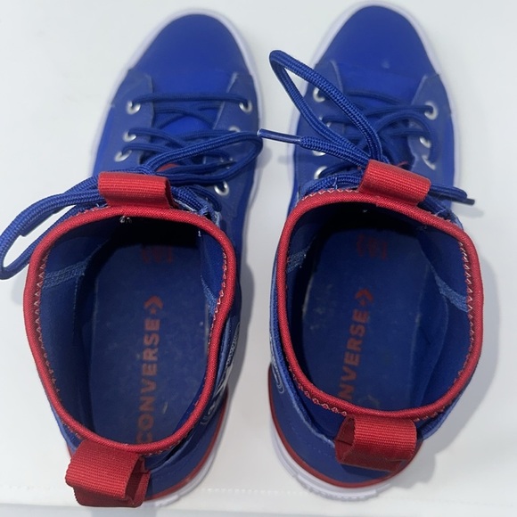 Chuck Taylor All Star Ultra Mid Blue Enamel Red Converse Sneakers Size 9 - Picture 7 of 7
